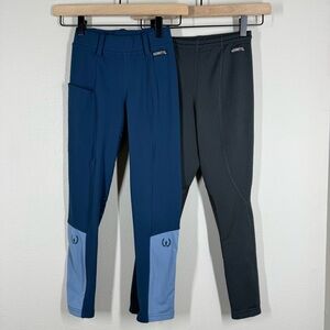 Kerrits Girls Equestrian Riding Breeches Leggings Youth Size Medium Set Of Two